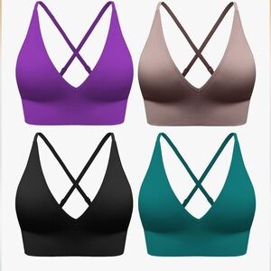 Evercute ⭐️NWT⭐️ Size Large  4 Pack Adjustable Deep V Neck -Wireless